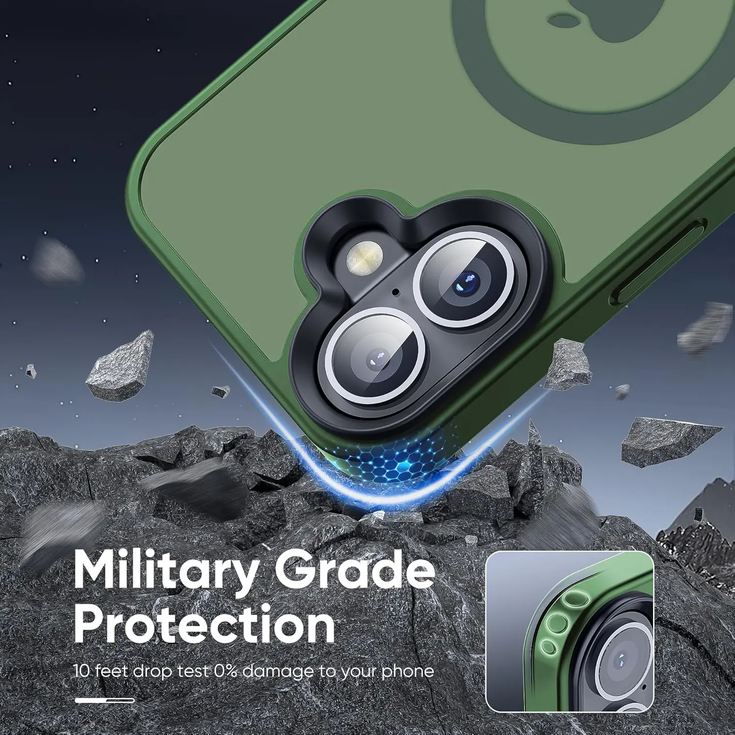 Matte Green Magnetic Phone Case Cover