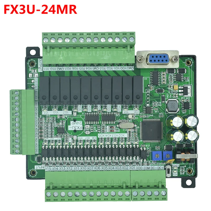 

14 Input 10 Output 6AD 2DA With 485 Communication And RTC FX3U-24MR FX3U-24MT PLC Industrial Control Board