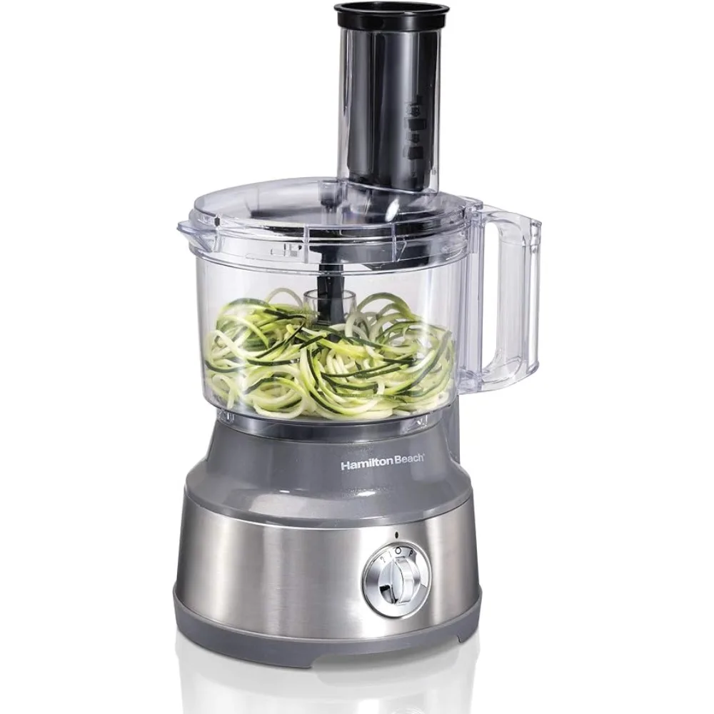 

Food Processor&Vegetable Chopper for Slicing,Shredding, Mincing,and Puree, 10 Cups + Veggie Spiralizer makes Zoodles and Ribbons