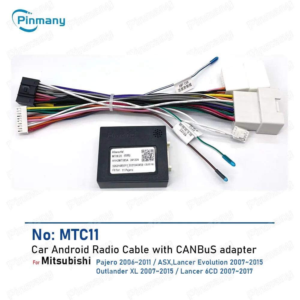 Pinmany Autoradio-Kabel MTC11 Rockford Audio-Adapter CAN Bus Decoder für Mitsubishi Pajero ASX Lancer Evolution Outlander XL