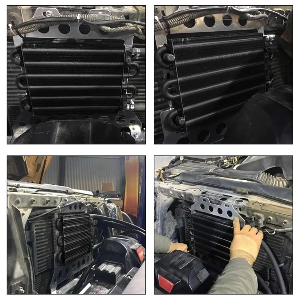 Universal 2-Row Oil Cooler Kit – Aluminum Remote Transmission & Engine Oil Cooler Radiator | Auto Manual Cooling Upgrade Kit 6