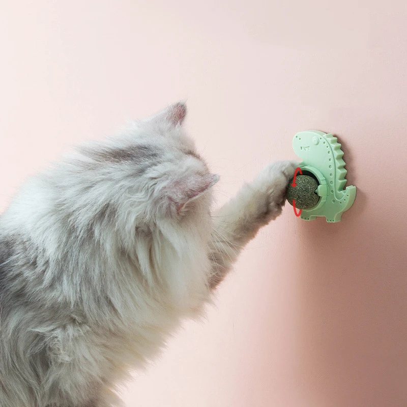 Natural Catnip Cat Wall Stick on Ball Toy Candy Licking Treats Healthy