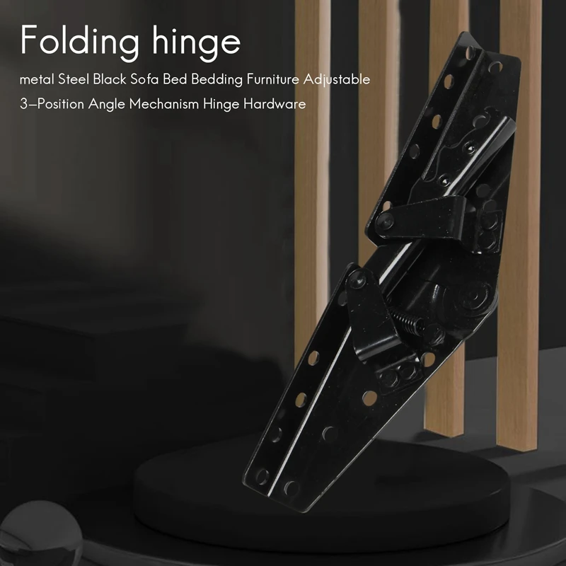 Metal Steel Black Sofa Bed Bedding Furniture Adjustable 3-Position Angle Mechanism Hinge Hardware