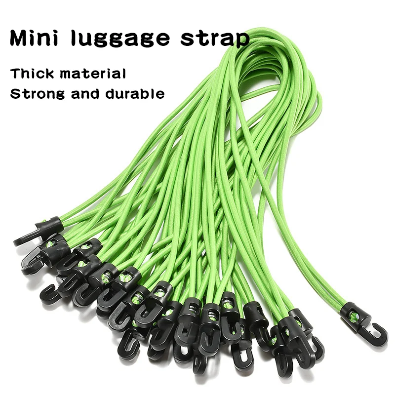 4/6/10Pcs Elastic Bungee Cord Set Tied Rope High Elasticity Luggage Straps Rope for Bikes Tie Downs Camping & Cars Cord Tie
