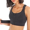 Women Sports Bras Tights Crop Top Yoga Vest Front Zipper Plus Size Adjustable Strap Shockproof Gym Fitness Athletic Brassiere 2