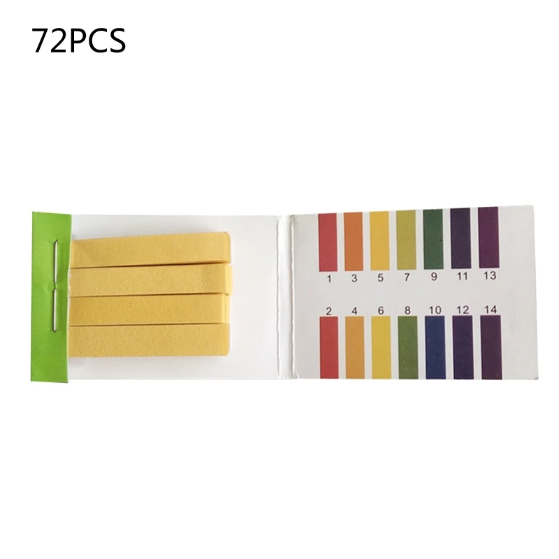 72-Count Aquarium Test Strips pH 1-14 Freshwater Tanks Water Soil Cosmetics Testing Tool water quality tester ph test strips