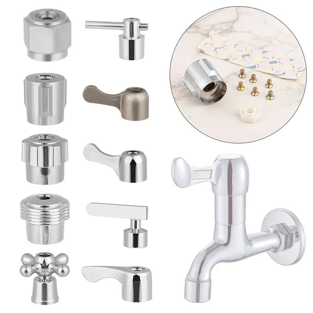 1Pcs Bathroom Accessories Quick Open Valve Faucet Switch Handle Triangle Valve Small Spout Faucet Handle Dish Basin