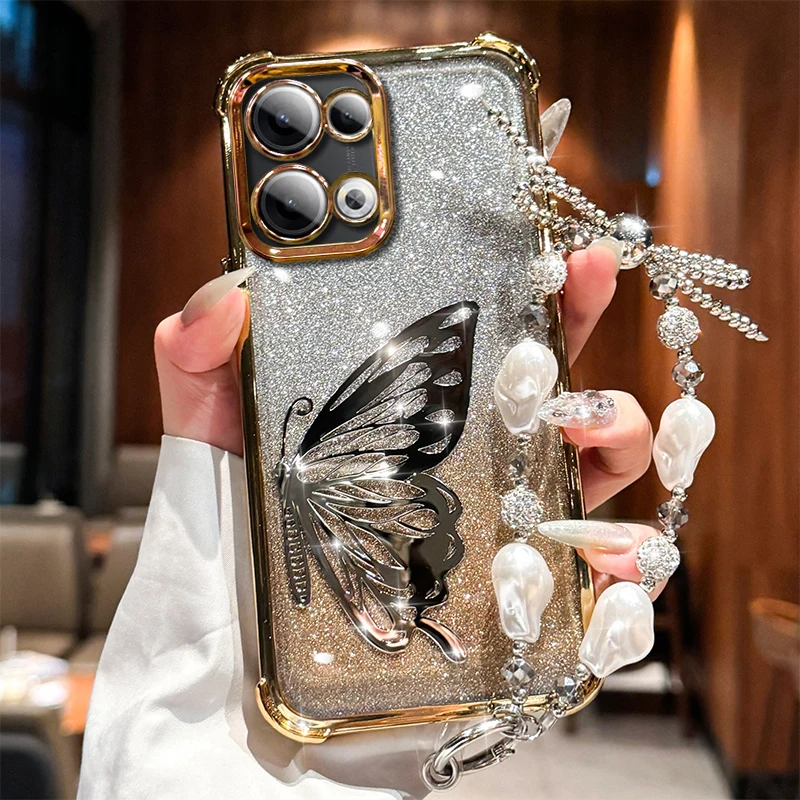 Elegant Shockproof Glitter Bracelet Case with Laser Plating Design