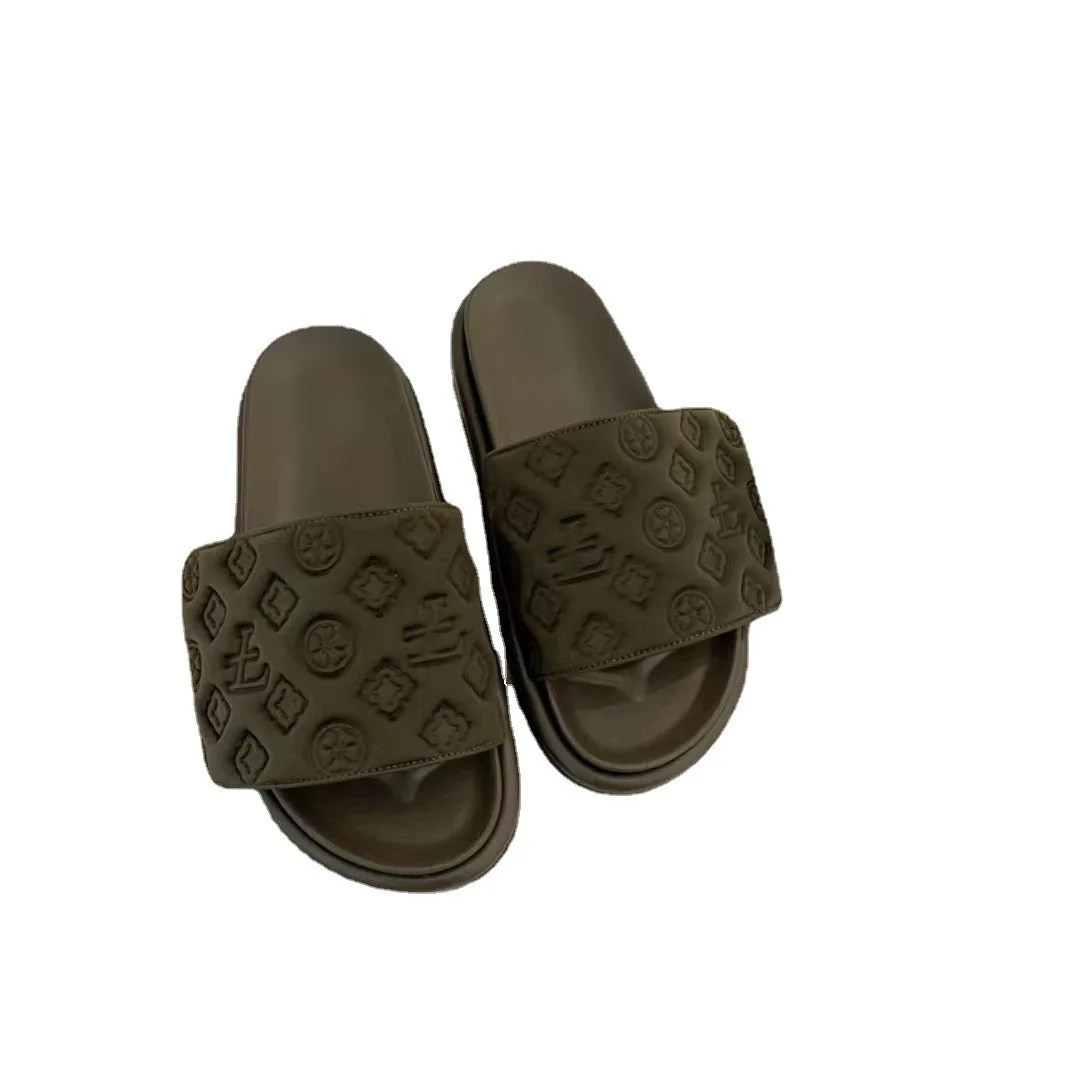 2025 New Summer Slippers for Women, Fashionable and Versatile, Internet Red, Sponge Cake Relief, Outerwear Cool Slippers 5
