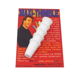 Colorful Magic Thimbles Set - 6 Pieces for Vanishing, Penetration, and Production Effects (White)
