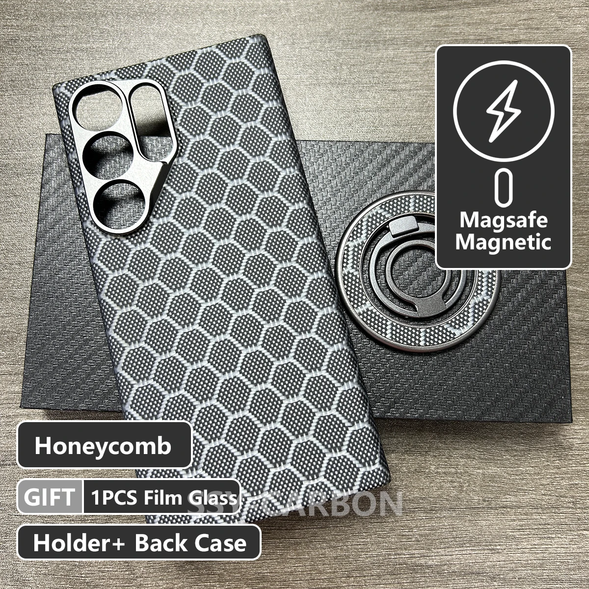 غلاف حماية فائق النحافة من ألياف الكربون متوافق مع...