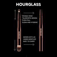 Hourglass Makeup Brush- No.28 Double Head Retractable Multifunctional Makeup Brush Concealer Highlight Face Makeup Brush 2