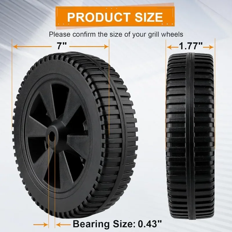 Barbecue Cart Wheels Wear-resistant Heat-resistant for Multifunctional Barbecue Stoves and Kitchen Accessories