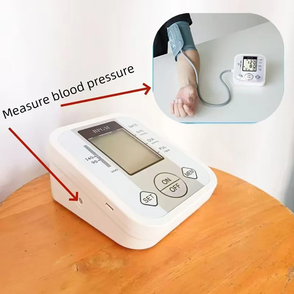 2-In-1 Blood Glucose And Blood Pressure Measurement, Lithium Battery Charging, 2 * 99 Sets Of Memory Measuring Instrument Kit