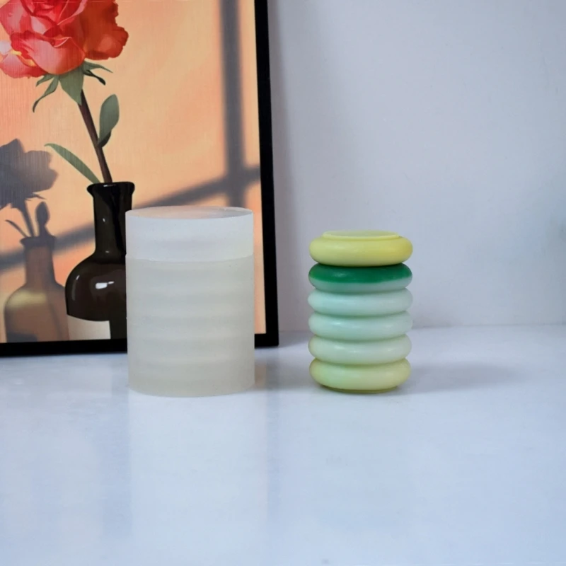 

Geometric Art Gypsum Silicone Molds Round Cup Storage Box Mold for Making Succulent Plant Pot Flower Pot Pen Holder