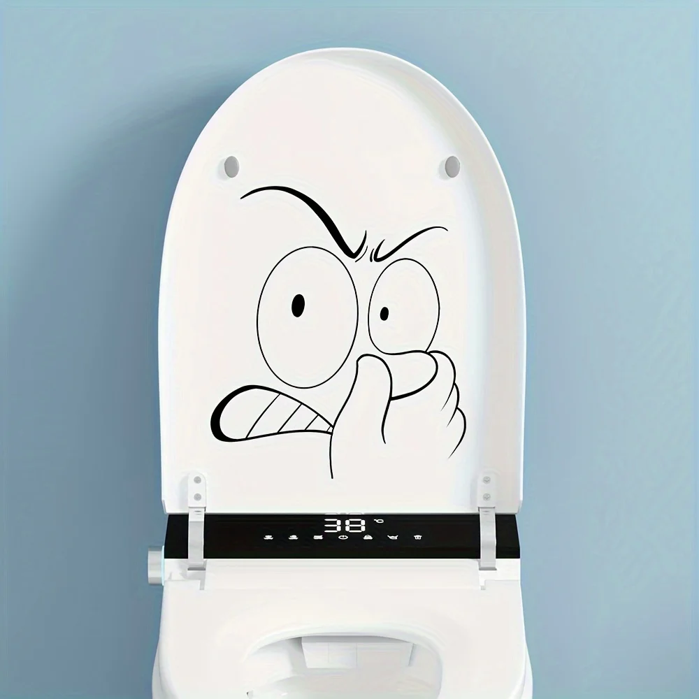 Description Picture 2 of itemHumorous Toilet Sticker Bathroom Toilet Cover Sticker Wall Stickers Animal Wc Accessories Easy Apply for Home Bathroom Наклейки