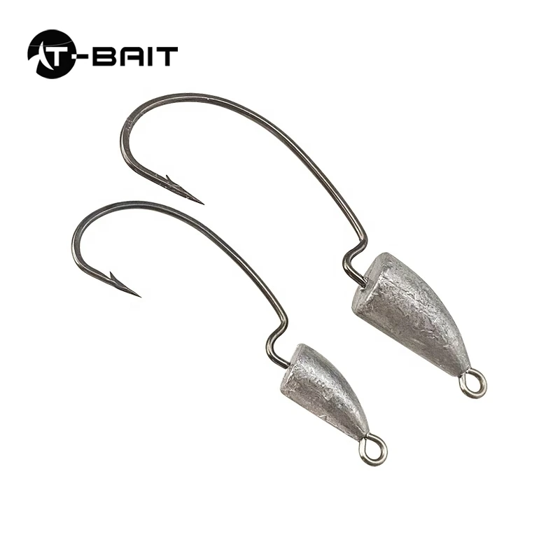 10pcs-4pcs/bag Bass Fishing Jig Head High Carbon Steel Offset Round Bend  Fishing Bullet Hook - AliExpress