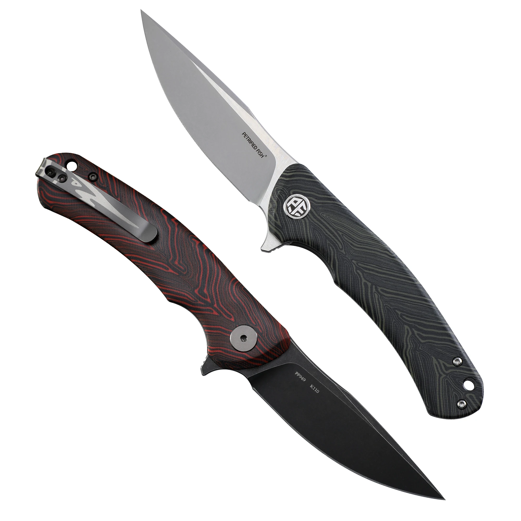 Petrified Fish PF949 Folding Knives Mini K110 Steel Blade Handle Fish Hunting Knife Outdoor Camping Pocket EDC Survival Tools 2