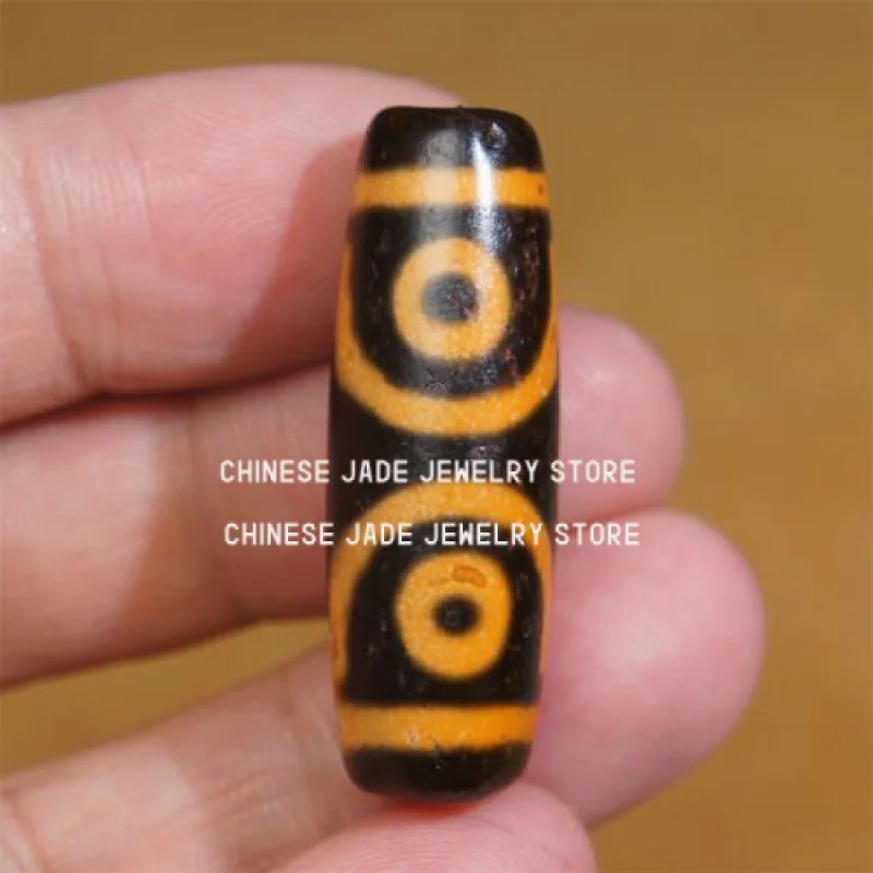 

Ancient Tibetan DZI Beads Old Agate Lucky 3 Eye Totem Amulet Beads Pendant GZI