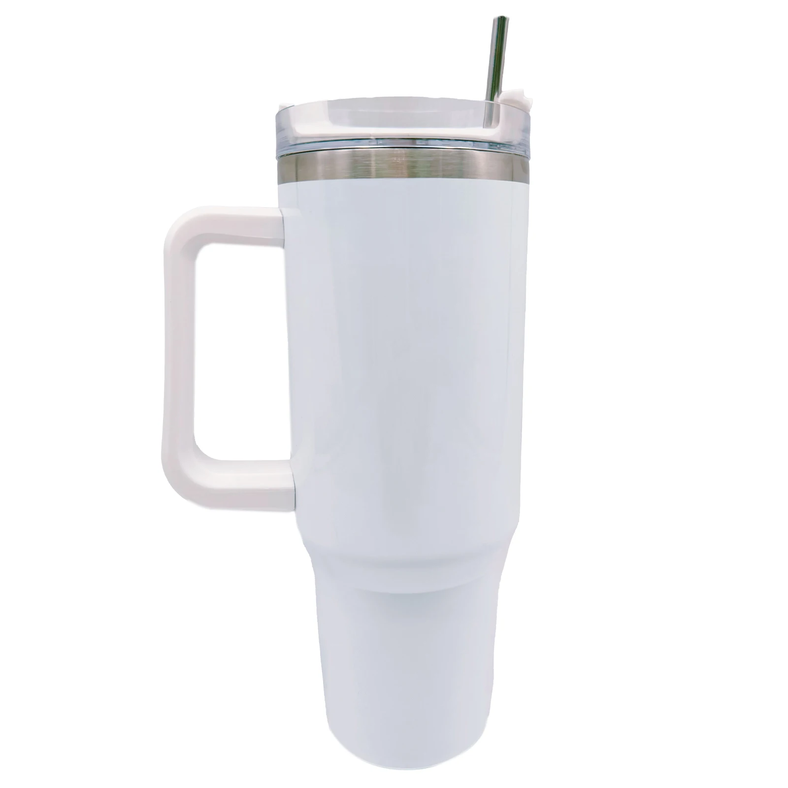 

10pcs/set 40oz Sublimation Blank Tumbler with Handle Adventure Car Cup Handle Outdoor Travel Stainless Steel Straw Cup Tumblers