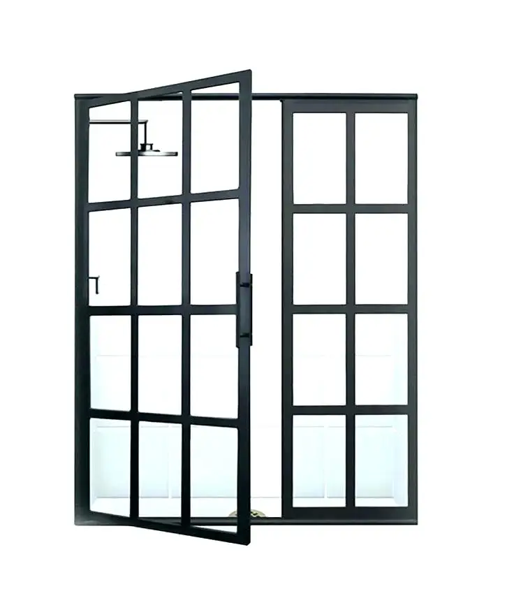 

2019 Flat top wrought iron window grill design decorative grate steel door