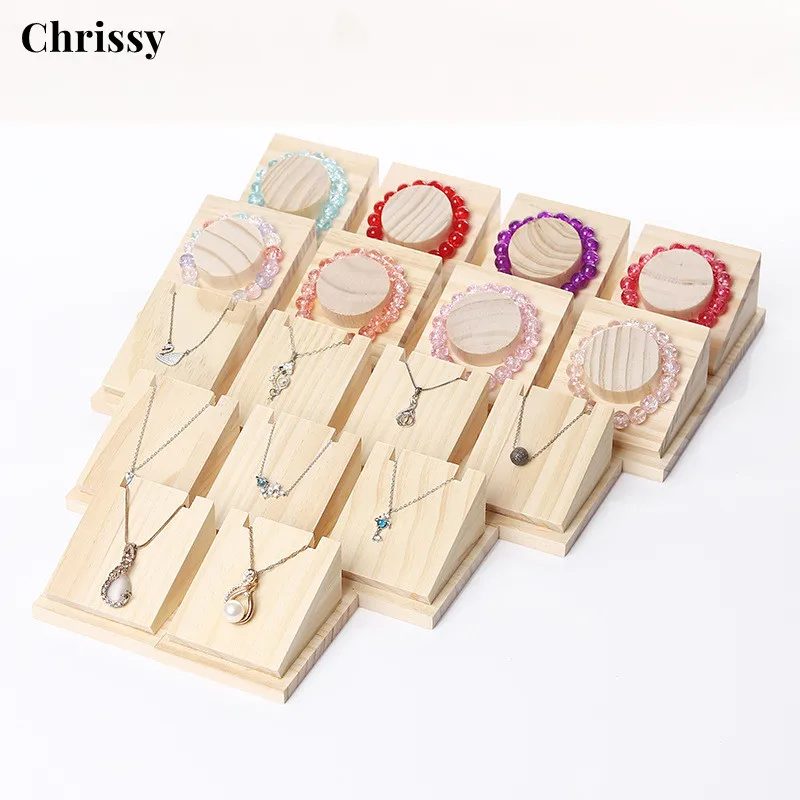 Pendant Display for Jewellery Necklace Wooden Bracelet Bangle Display Stand Holder Jewelry Organizer Rack Jewelry Display 1pcs wooden jewelry bracelet display holder bangle organizer rack bracelet display collar stand holder practical use tool