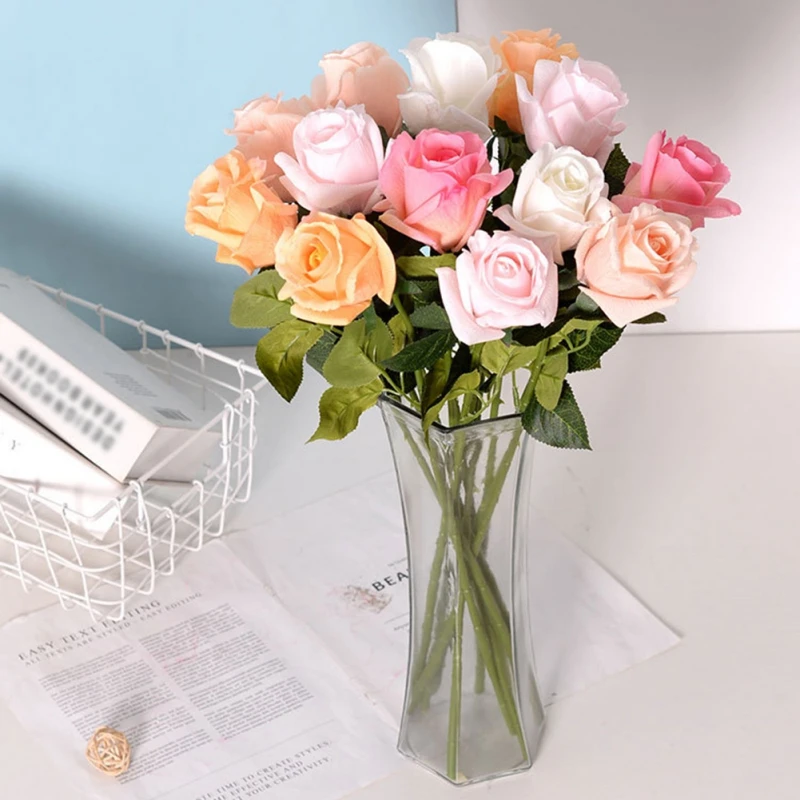 

White Roes Artificial Flowers Silk Peonies Wedding Decorative Beautiful Artificial Peony Roses Silk Flower DIY Home Garden Part