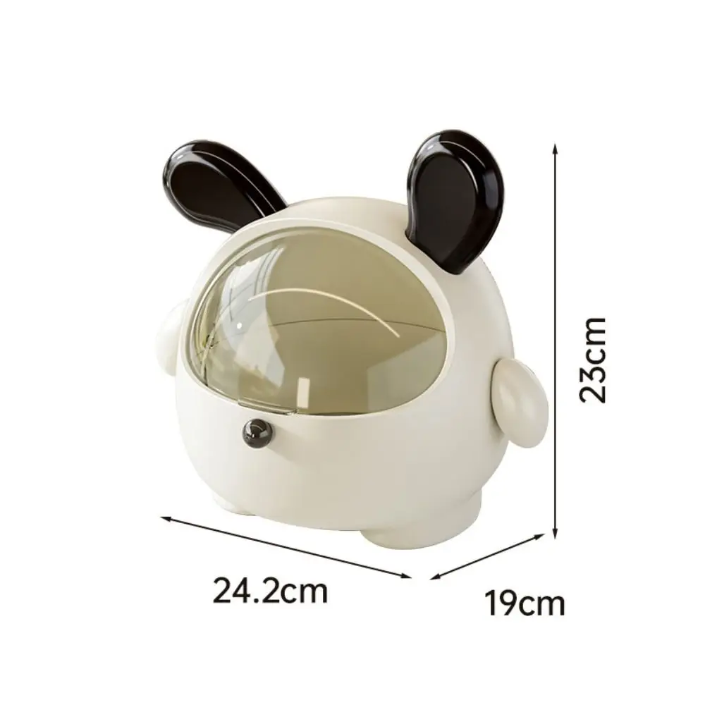 Cute Multifunctional Desktop Storage Box Rabbit with Lid Stationary Storage Dustproof High-capacity Desk Organizer Bin