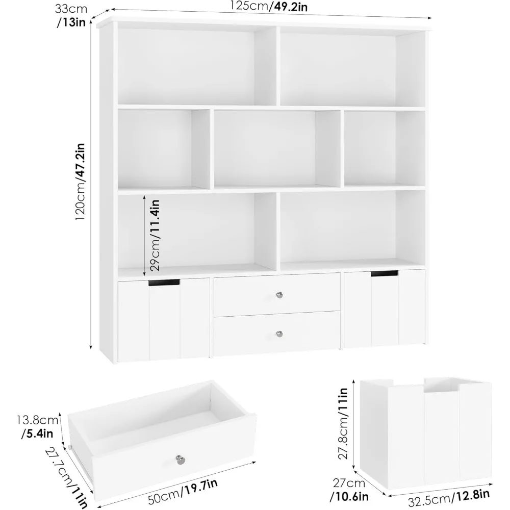 Toy Storage Organizer, Large Kids Bookshelf 2