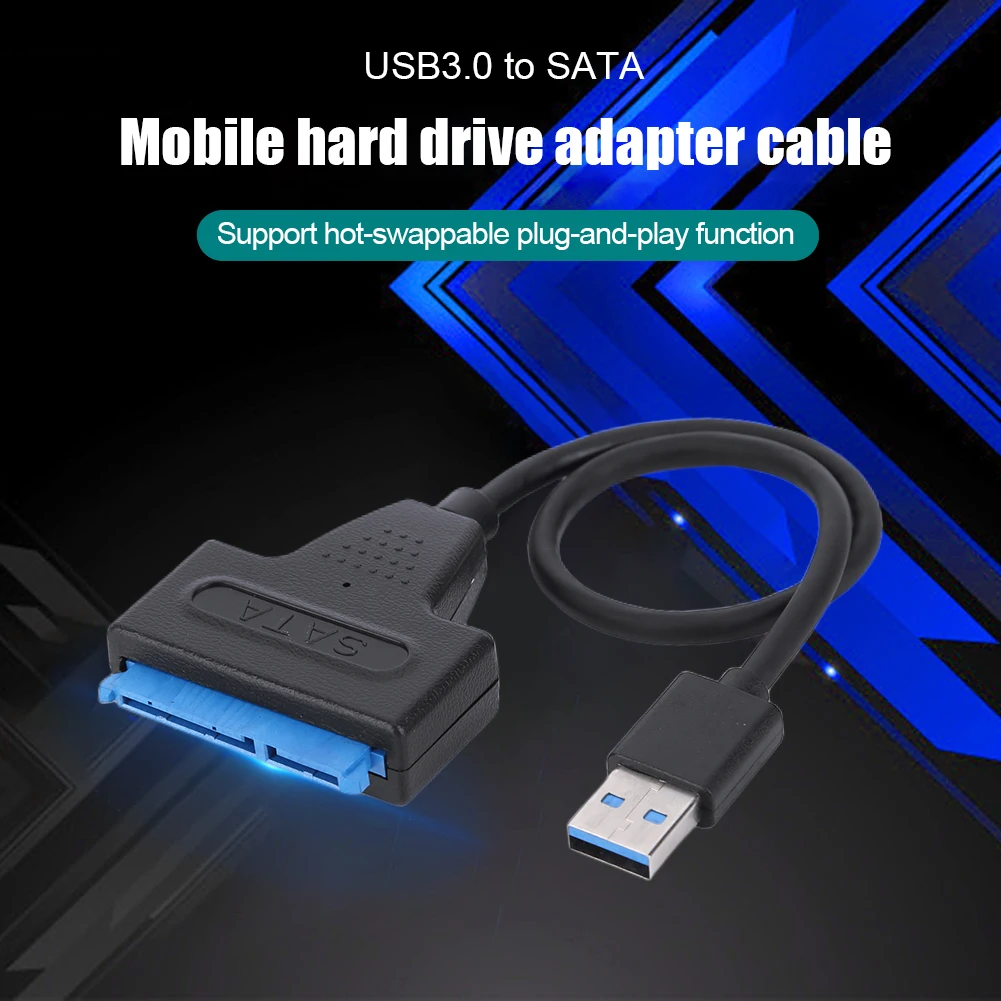 L'adaptateur SATA USB 3.0 pour Serial ATA de Câble de convertisseur  22broche Disque dur externe pour disque dur HDD/SSD 2,5' - Chine Pour SATA  USB et câble de disque dur SATA conducteur