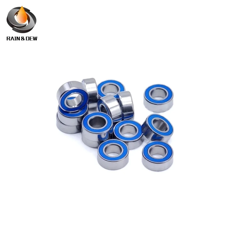 10PCS MR105RS 5X10X4mm 미니어처 볼 베어링 블루 씰드 608 6700 686 688 695 MR85 MR115 MR128 2RS 보어 3mm 4mm 5mm 6mm 7mm 8mm