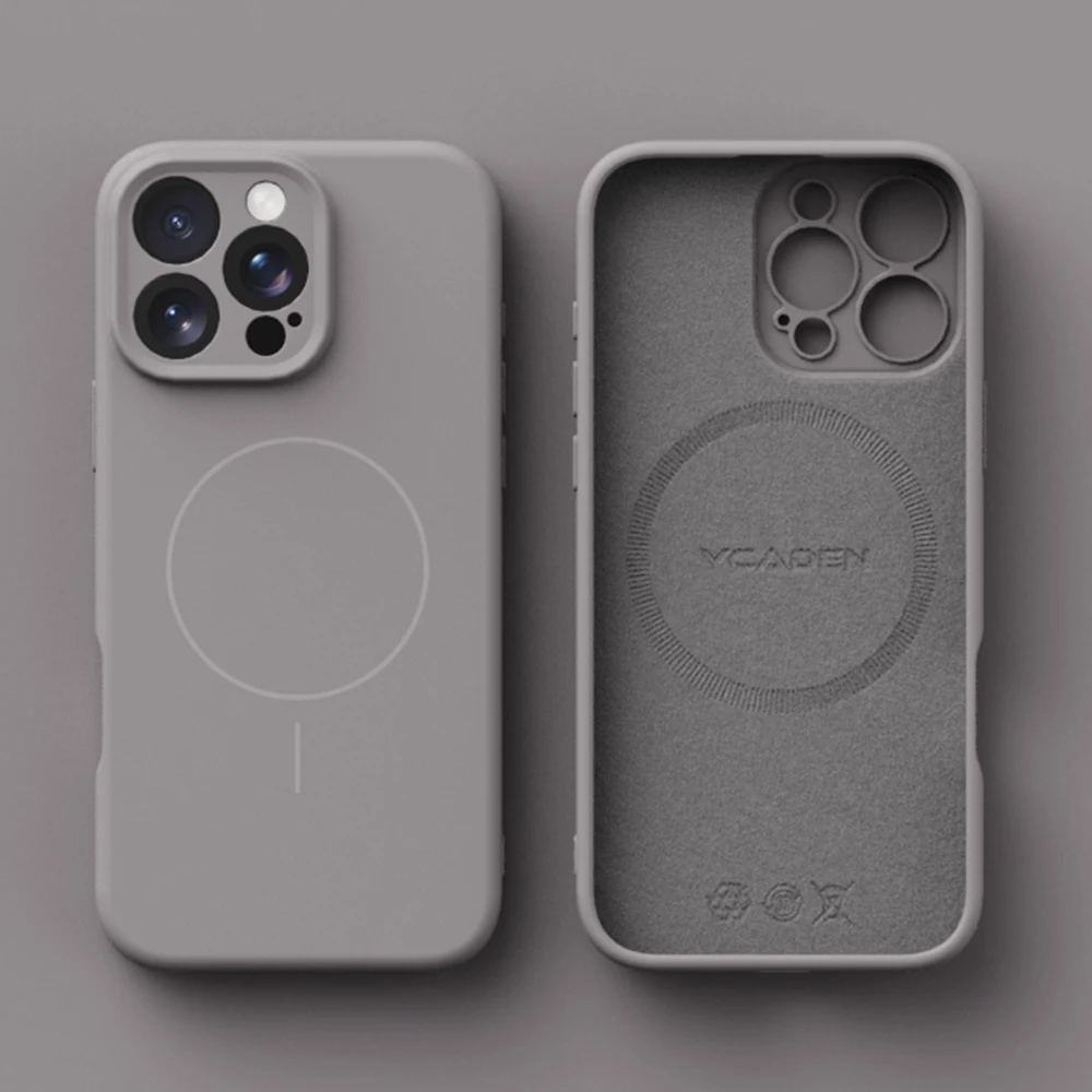 Soft Liquid Silicone MagSafe-Compatible Phone Case with Wireless Charging Matte Finish