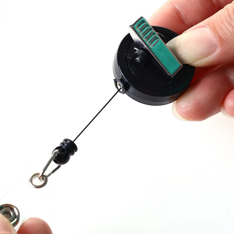 

1pc Retractable ID Holders Badge Reel Staff Work Card Clip Name Badges Accessories Lanyard Rotatable Pass Staff Card Clip