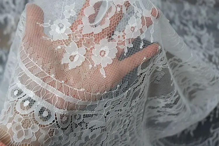 Width 150CM High-quality Handmade DIY Clothing Accessories Curtain Decoration Eyelash Lace Fabric