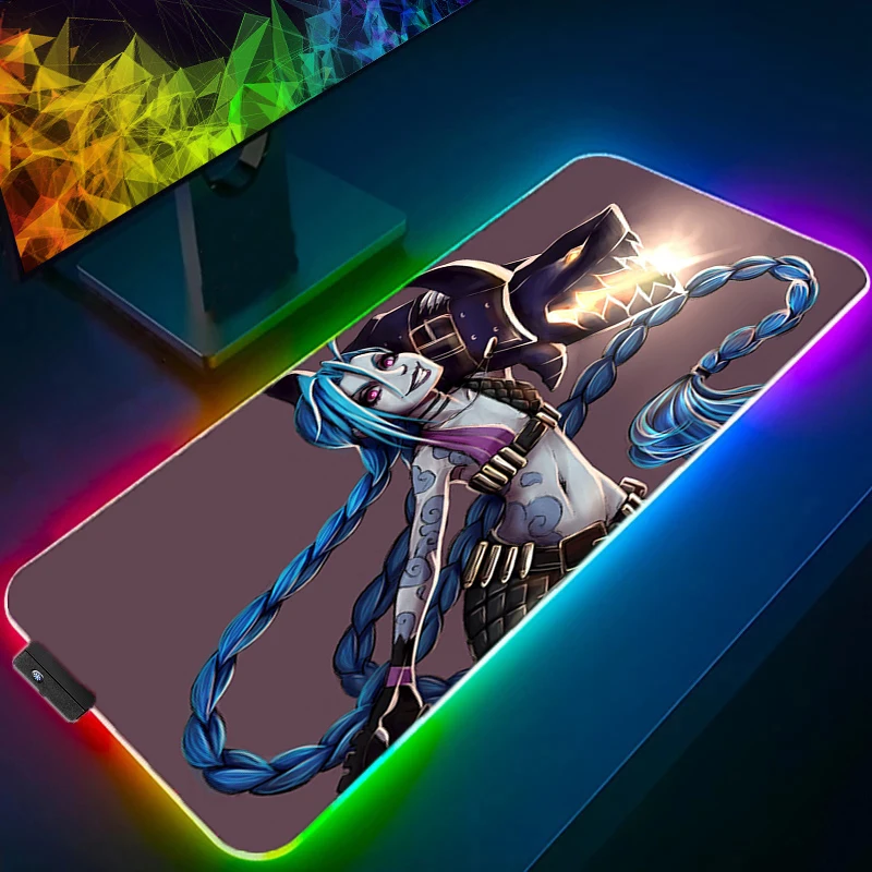 LOL Jinx Mousepad Luminescence 900x400 Gaming Pad Mouse Mat Xl Large