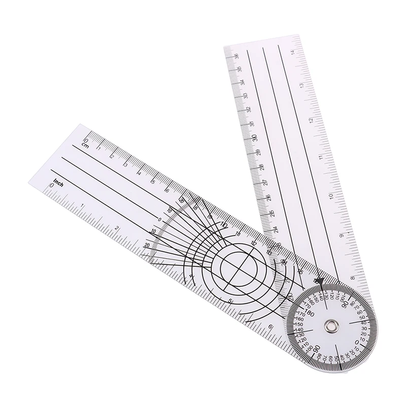 Angle Protractor 1Pcs Measuring Tool Goniometer Protractors 360 Degree Rotation Professional Angle Medical Spinal Ruler Multifunction Goniometer