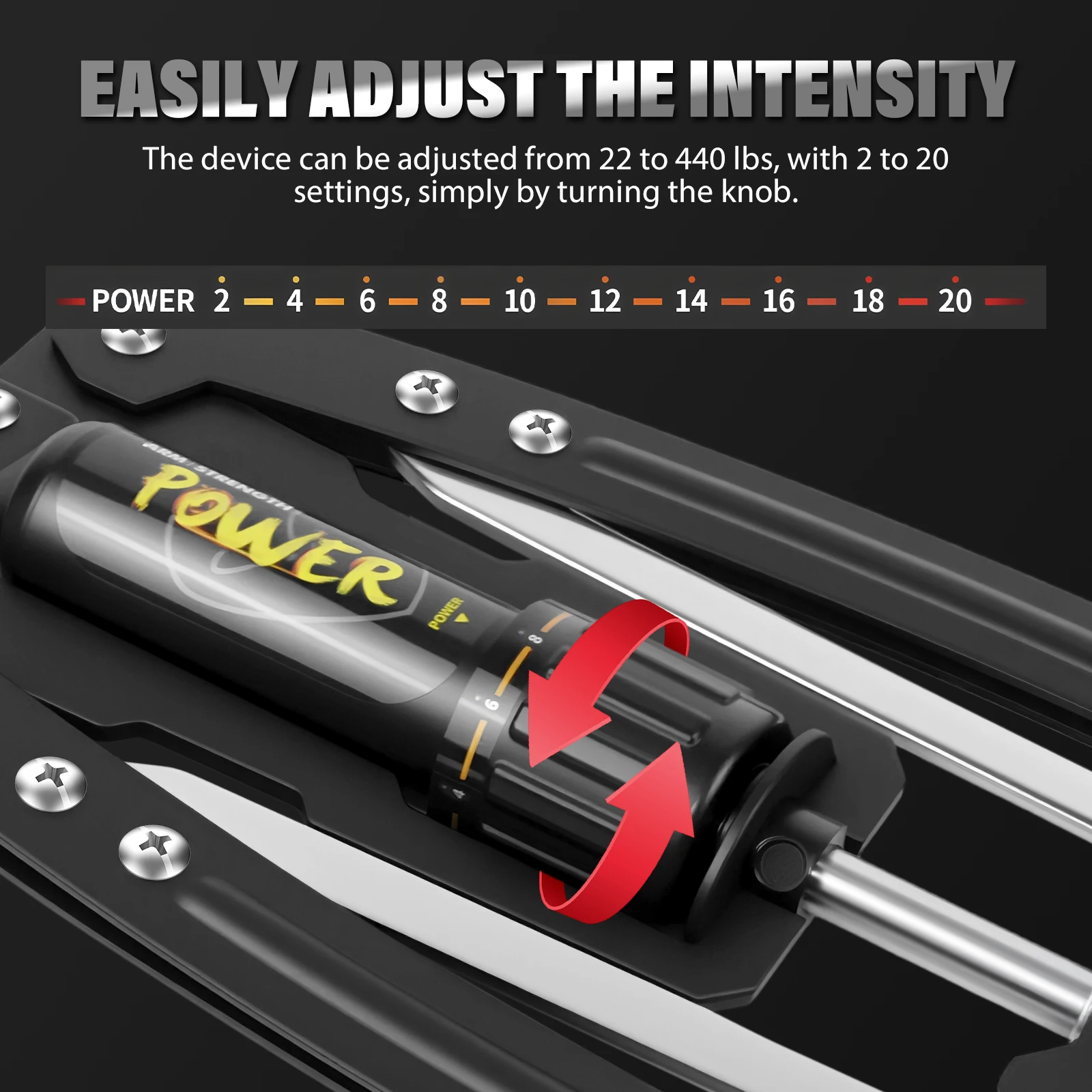 demonstration av justerbar motståndsrat på kraftvridare