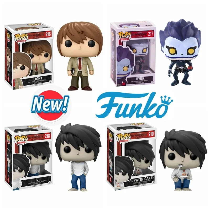thumbnail image 2 of FUNKO POP Animación Death Note Light #216 RYUK #217 #218 L con pastel #219 Figura de acción Juguete Muñecas de vinilo coleccionables Juguetes de películas, 2 of 5