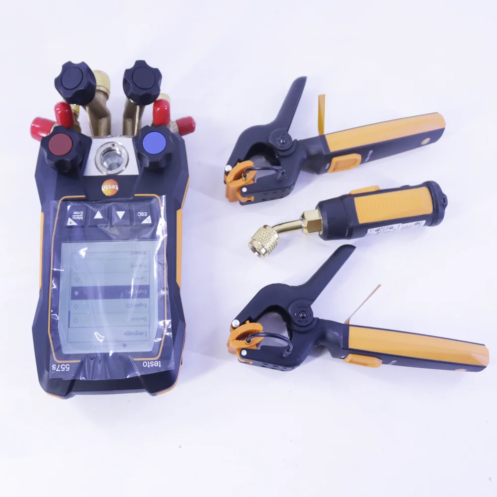 Testo557S 스마트 진공 키트 0564 5571 무선 진공 및 클램프 온도 프로브가 포함된 스마트 디지털 매니폴드