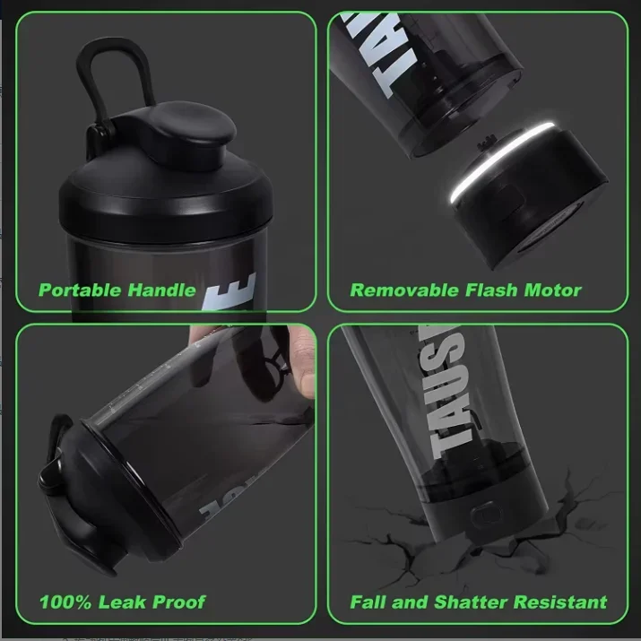 Protein Shaker Cup 650ml Electric Mixing Portable Protein Powder Shaker