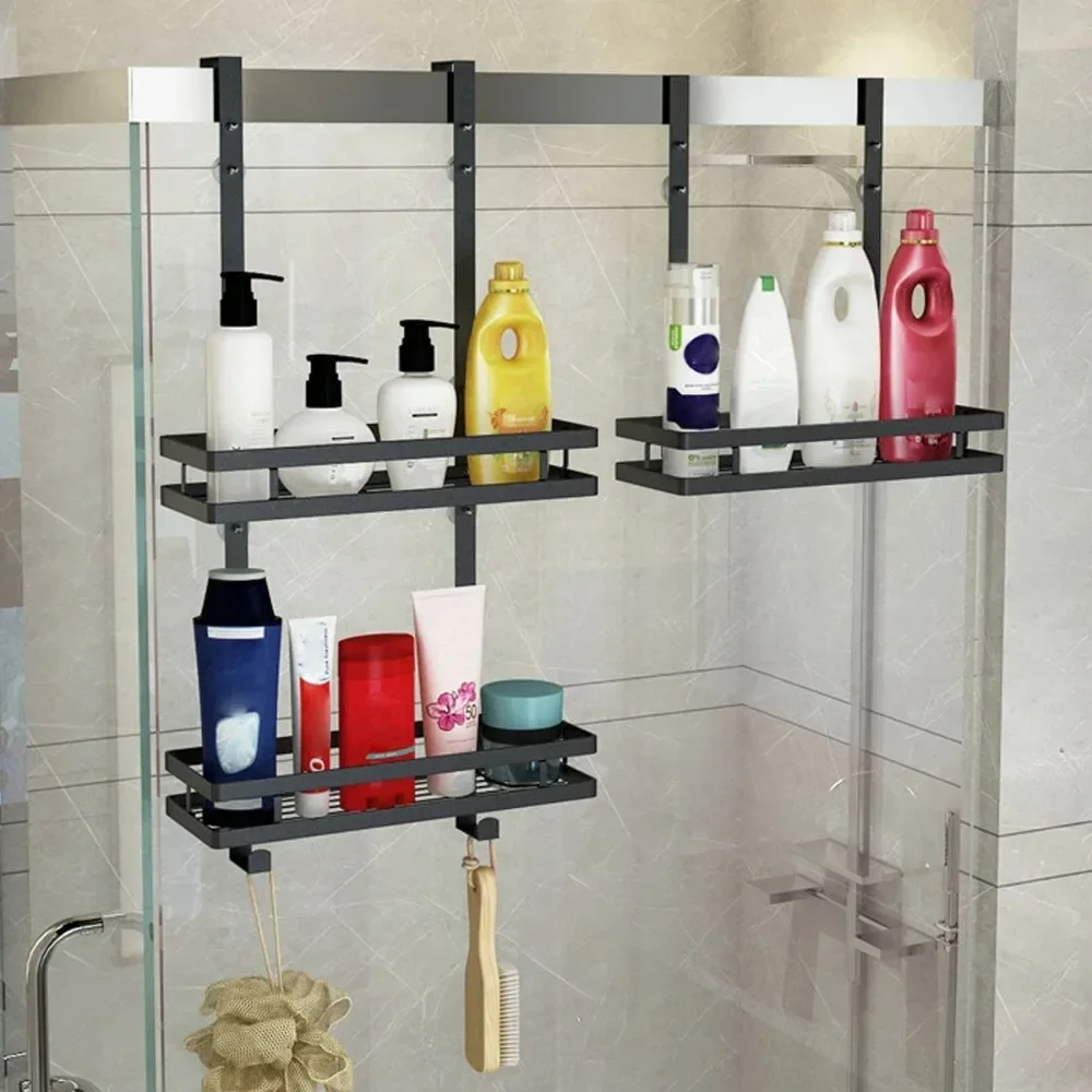 

Single Double Layer Hanging Bath Shelf Shower Shampoo Shelf Storage No Drill Stainless Steel Basket Holder Bathroom Accessories