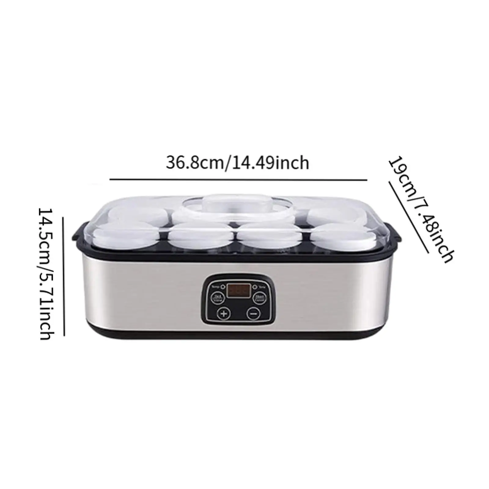 Automatic Yogurt Machine Treats Homemade Yogurt Professional Ice Cream Pudding Maker with 8 Jar Smoothie and Jam Machine