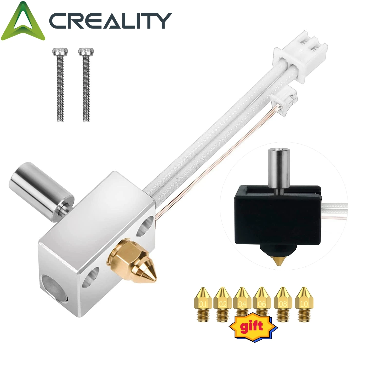 

Creality Official Sprite Extruder Heater Block Kit - 260℃ Original Heat Block Kit for Ender-3 S1, Ender-3 S1 Plus