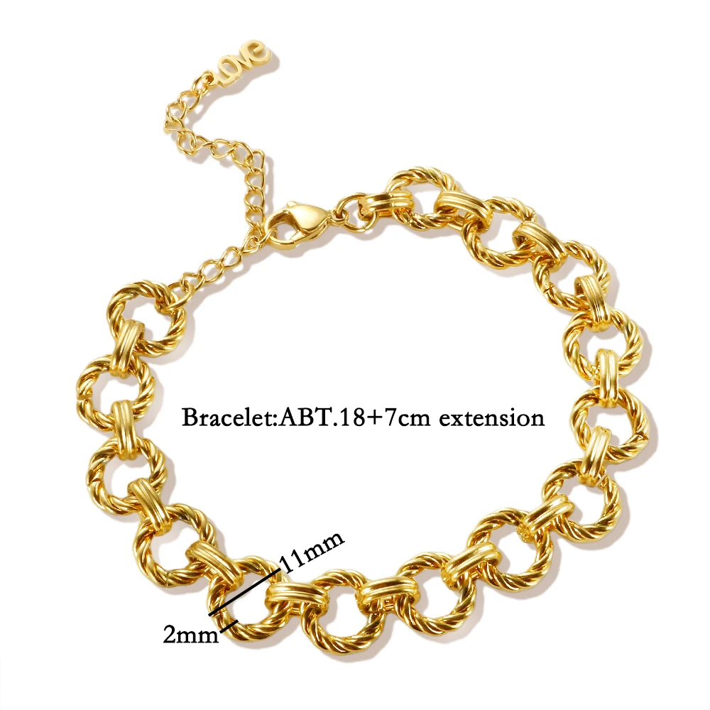 Heißer Verkauf Schmuck-Set Miami Curb Halskette Armband Ohrringe Für Frauen Edelstahl Cuban Link Kette Männer Liebhaber Schmuck Geschenk – Detail 22