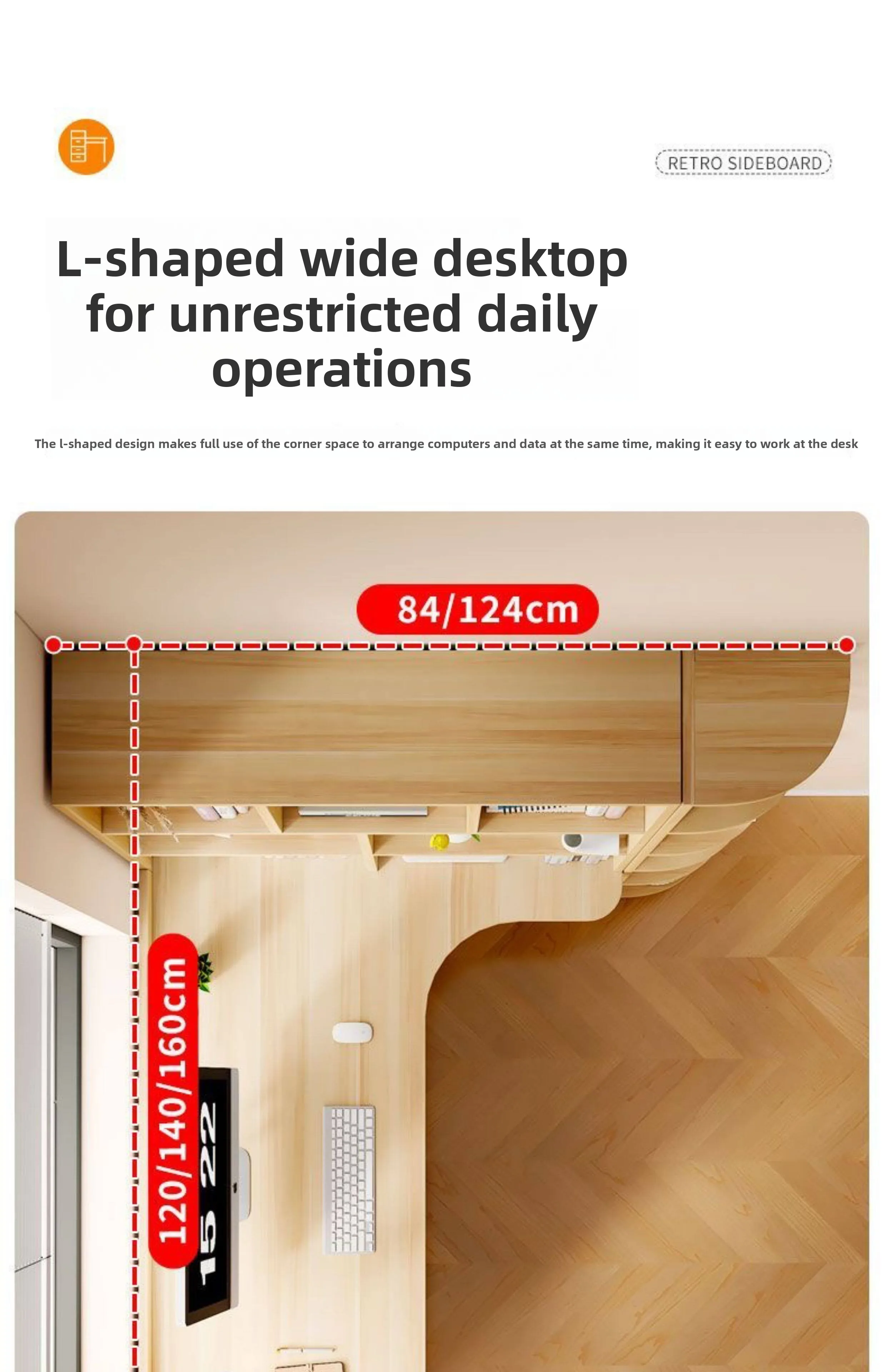 Computer Desk Bookshelf Integrated Shelves Drawers Large Laptop Home Bedroom Student Study Writing Desk Simple Office Table