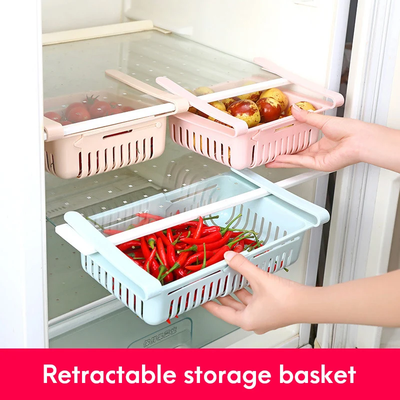 1pc Refrigerator Storage Box, Freezer Organizer, Food Container, Drawer  Separator, Vegetable & Fruit Storage, Kitchen Supplies