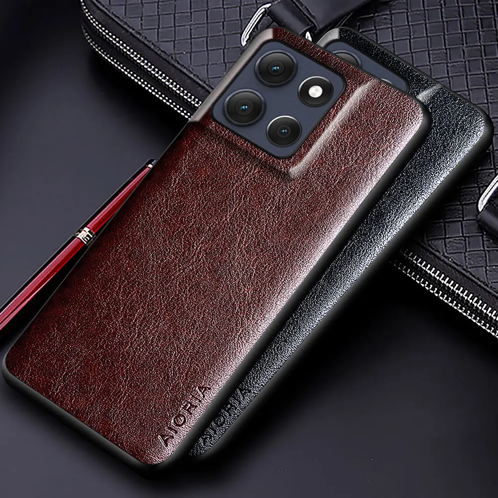 Luxury PU Leather Solid Color Phone Case