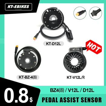 Ebike KT 페달 보조 센서, 전기 자전거 키트용 PAS, 듀얼 홀 센서, V12L, D12L, R, 8, 12 자석, 전기 자전거 액세서리