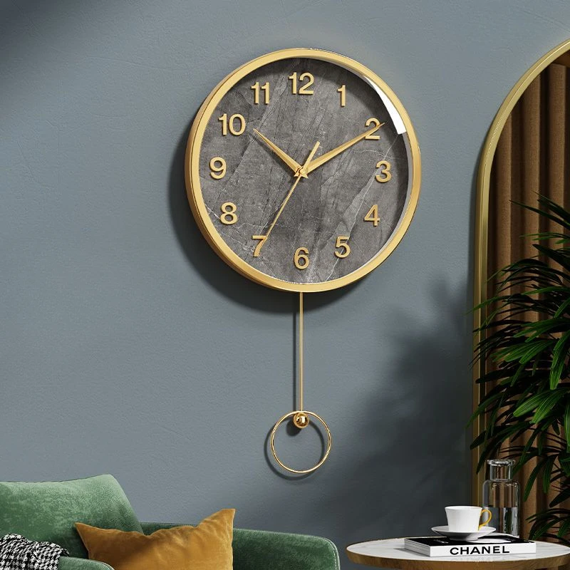 

Creative Wall Clocks Living Room Light Luxury Fashion Simple Modern Household Decoration Clock Quartz Quiet Hanging Wall Watch