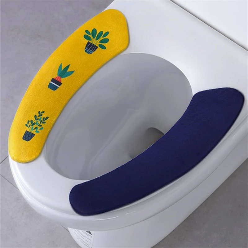 

High Value Household Adsorption Type Toilet Sticker Simple Printing Pattern Washable Toilet Seat Pads Universal Toilet Sticker